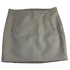 J. Crew Wool Mini Skirt Beige Color - Size 8
